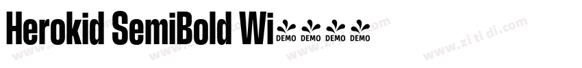Herokid SemiBold Wi字体转换